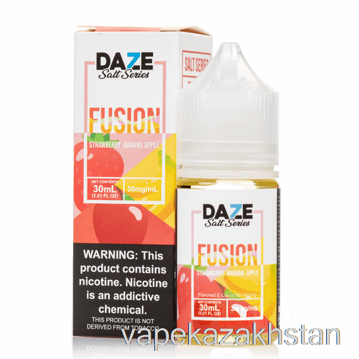 Vape Kazakhstan Strawberry Banana Apple - 7 Daze Salts - 30mL 30mg